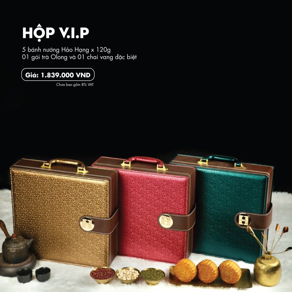 Hộp VIP - Bánh Trung Thu Madame Hương gồm 3 màu